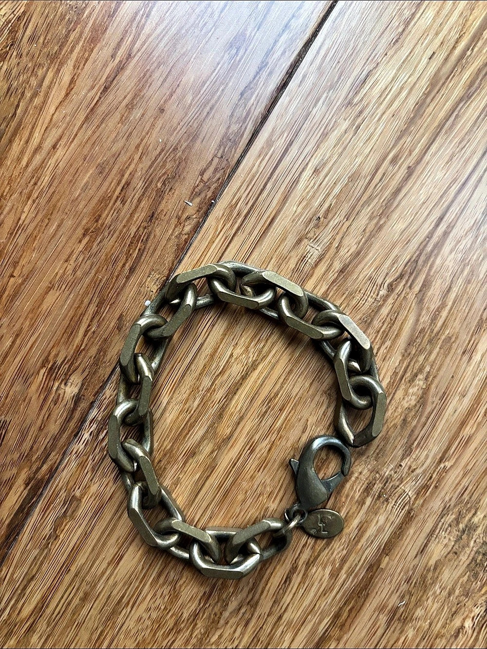 Larissa Loden Antiqued Gold Chain Bracelet